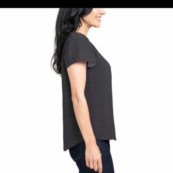 NEW Polka Dot Hilary Radley Ladies Split Neck Blouse Top Shirt - Picture 4 of 5